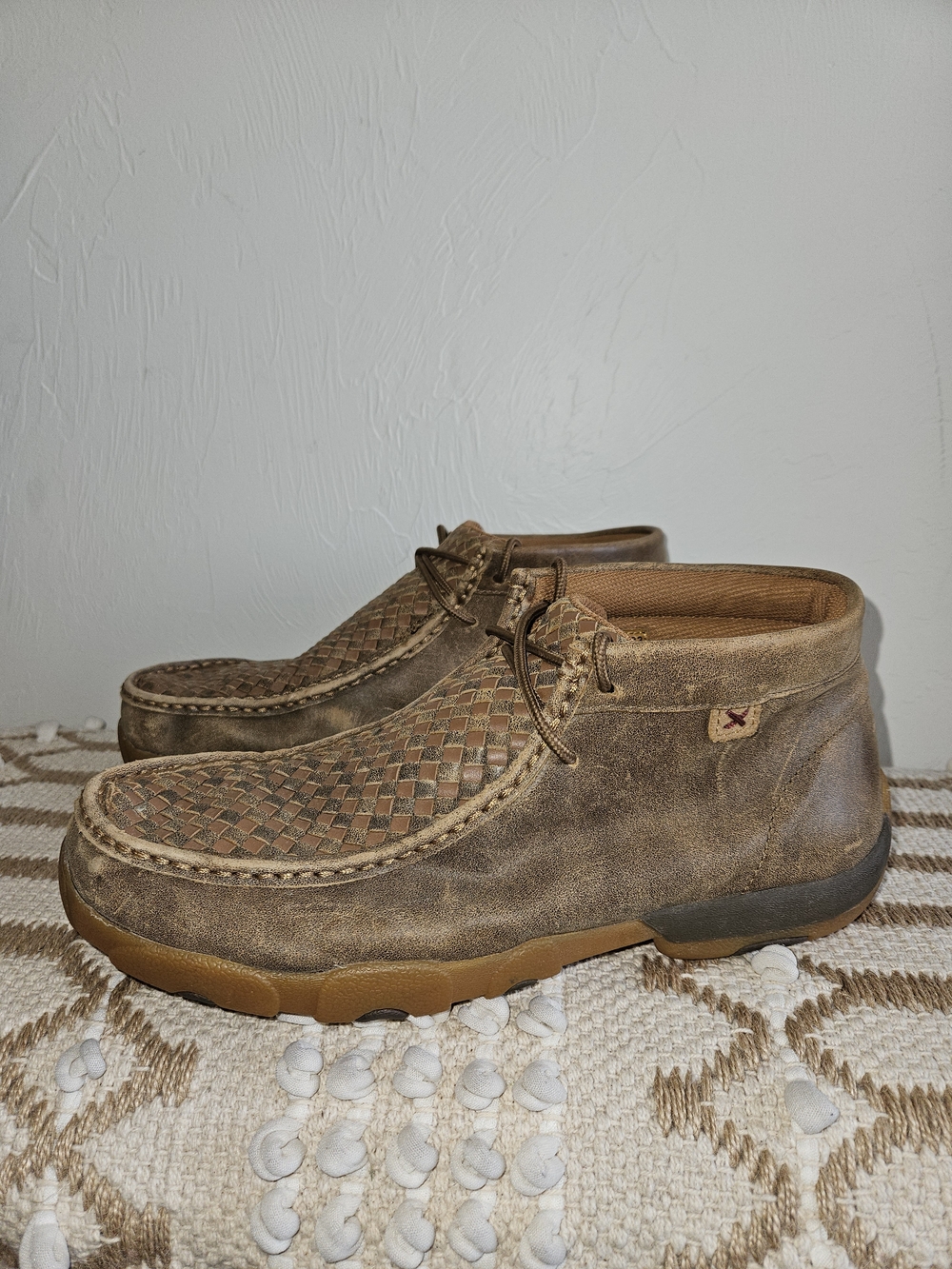 Leather Boots Twisted X Men's Chukka Driving Mocs Bomber Tan Mens Size 9.5 - Picture 4 of 11